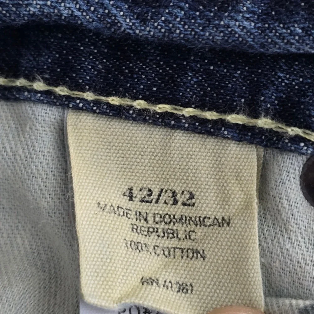 Polo Ralph Lauren 867 Classic Fit Blue Denim Jeans Mens 42x32 Dark Wash Cotton